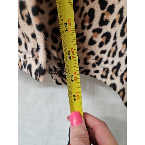 Vtg Womens Whispers Cheetah Leopard Velour Long Robe Sz Lg Mob Wife Grannycore - Picture 11 of 12